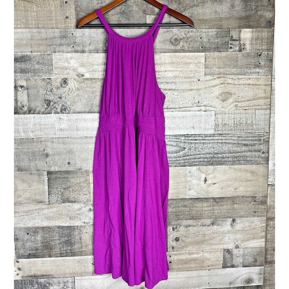 Torrid Dress Womens Plus Size 2 Stretchy Purple Criss Cross‎ Low Back Tank Sun